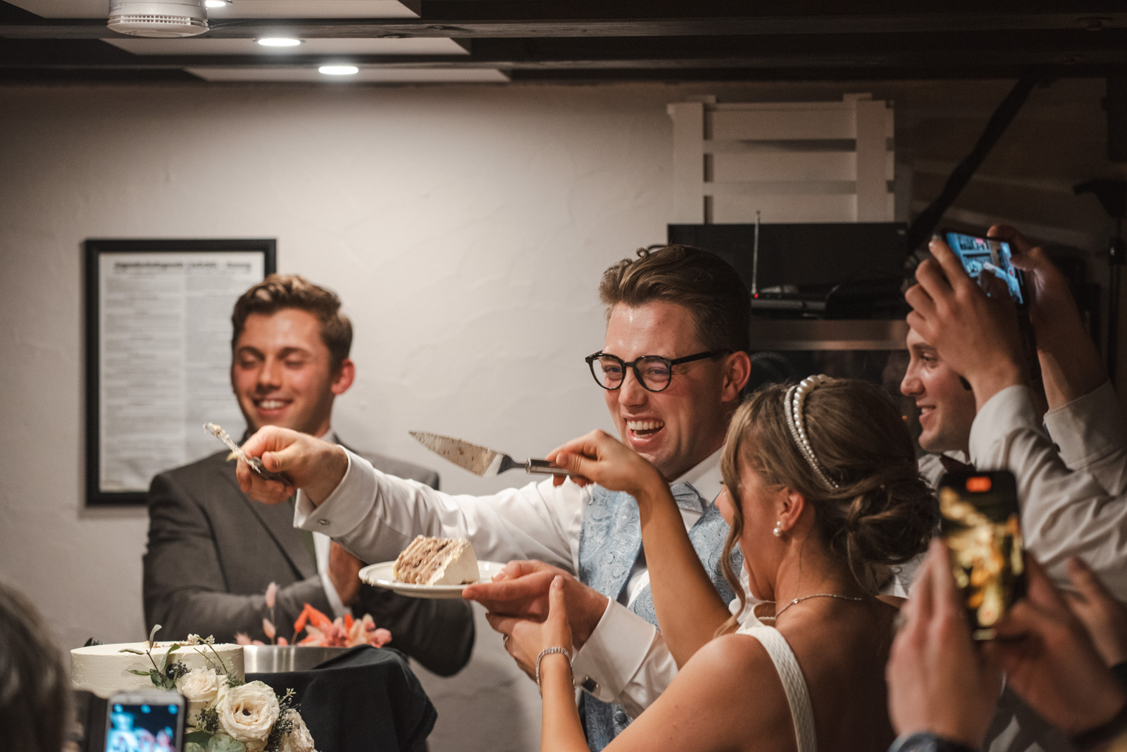 Romantischer Hochzeitsmoment